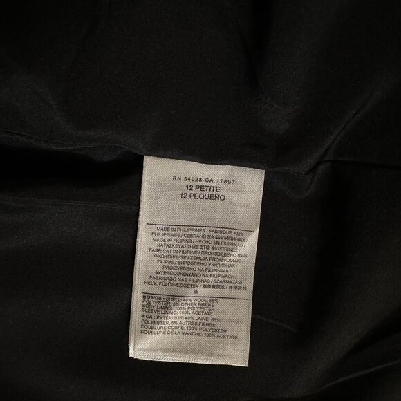 Banana Republic Wool Blend Blazer, Size 12 petite, Gray with Black Polka Dots - Picture 5 of 5